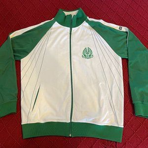 Billabong white and green warmup jacket XL